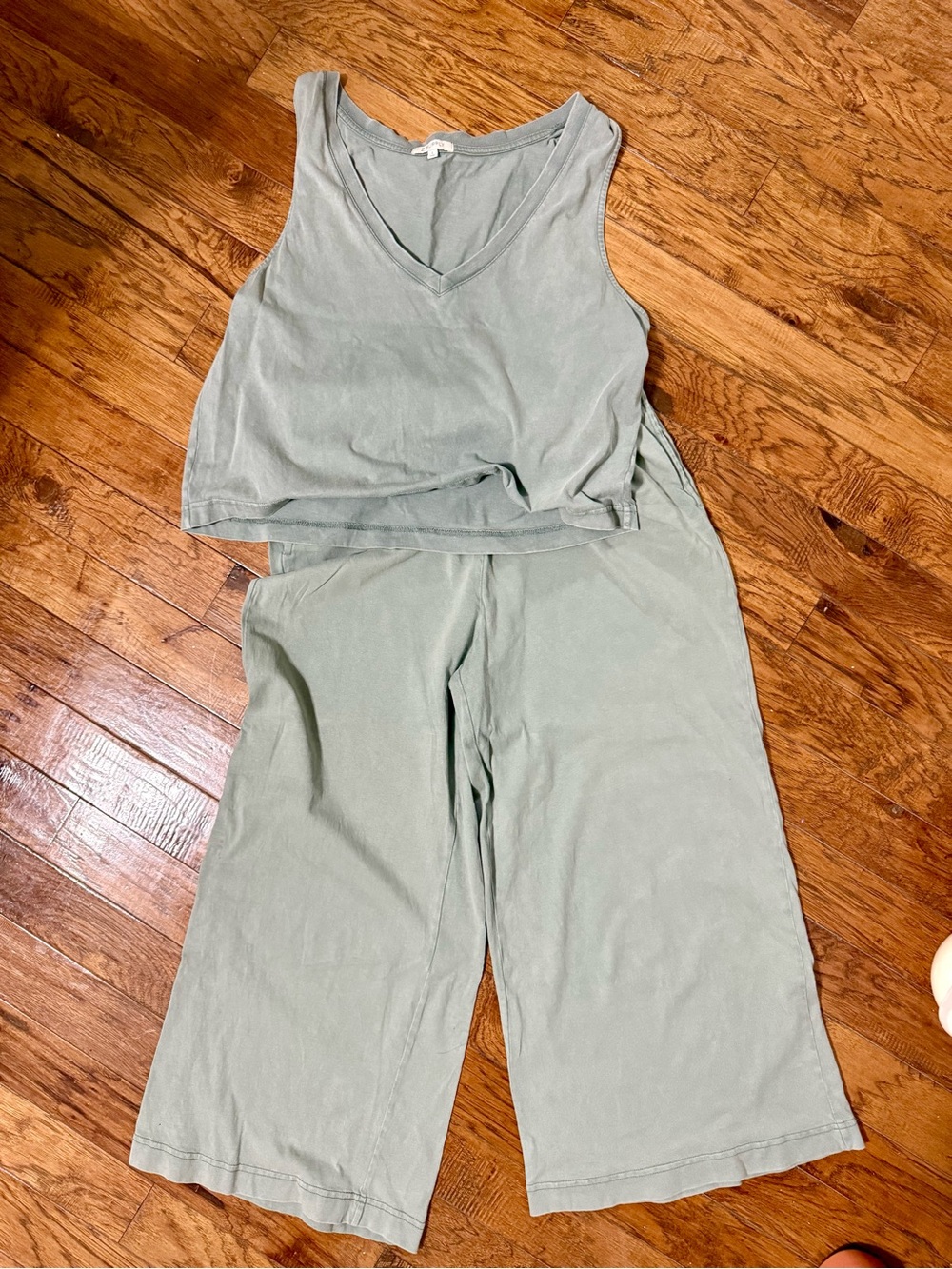 Z Supply Sage Green Wide Leg Jumpsuit Set